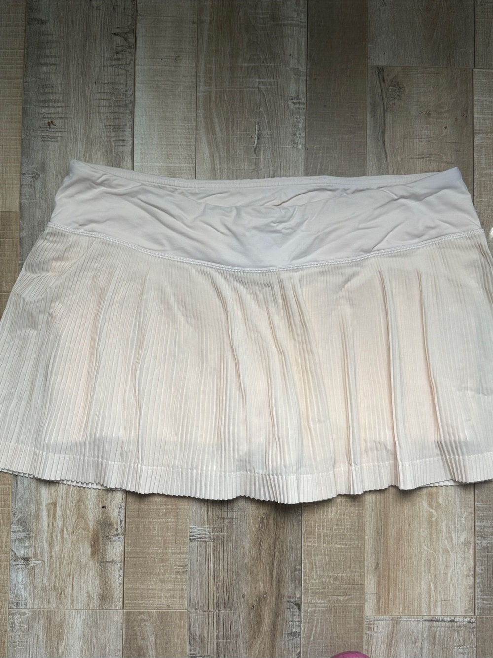 lululemon athletica Pleated Cream Skater Skirt